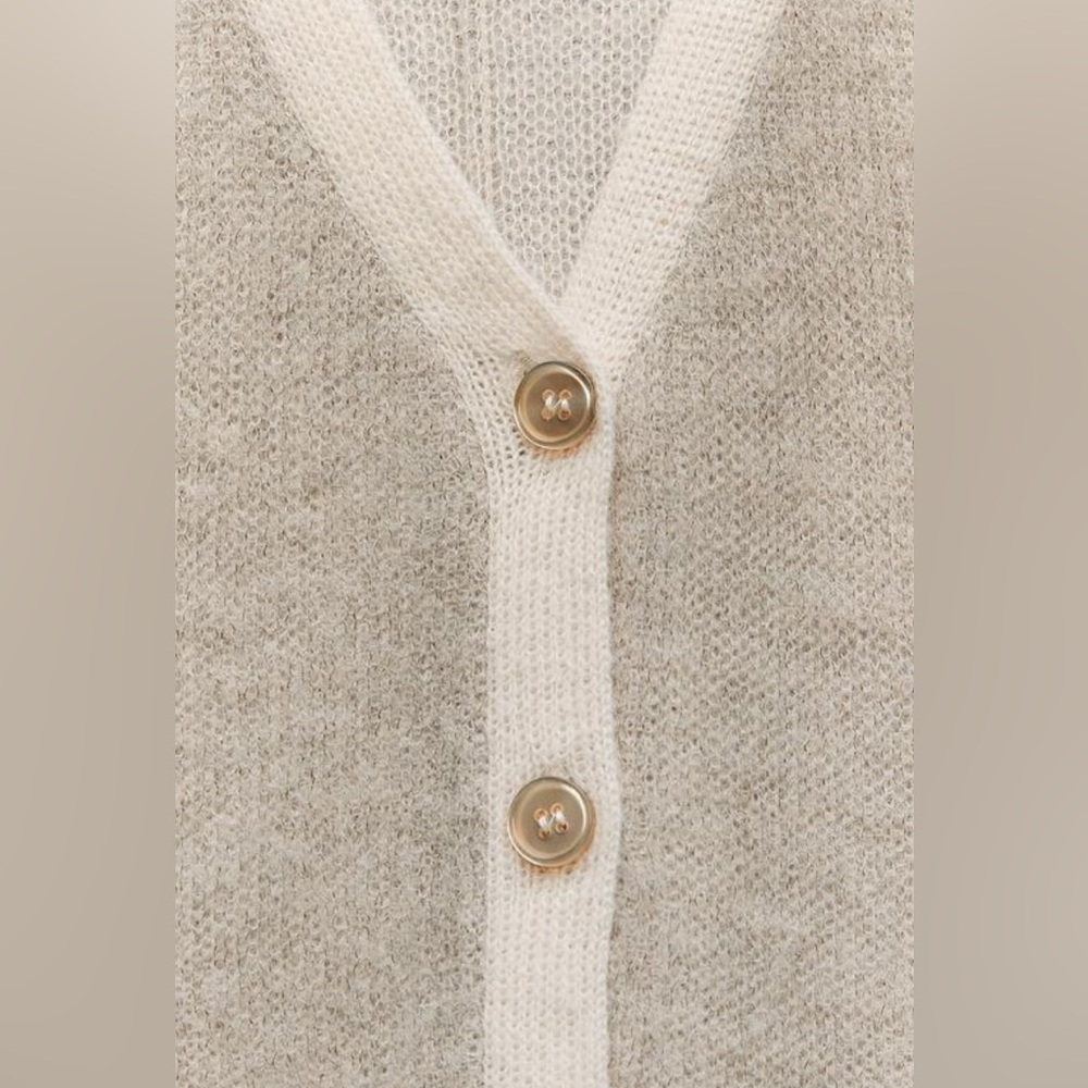KNIT CARDIGAN ALPACA AND WOOL BLEND - Picture 4 of 5